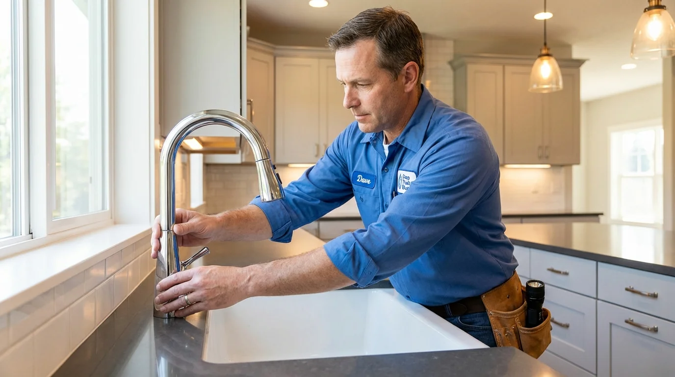 Kitchen faucet installation by Johns Plumbing LLC in Maple Valley